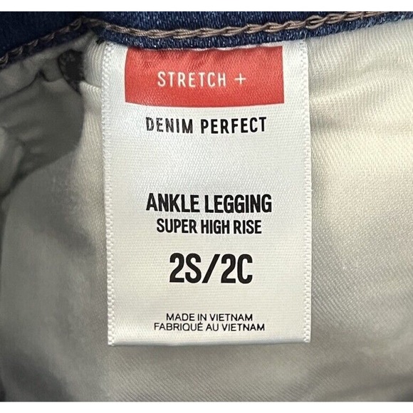 Express Super High Rise Ankle Legging Jeans Womens Size 2S Distressed‎ Raw Hem - Picture 4 of 14